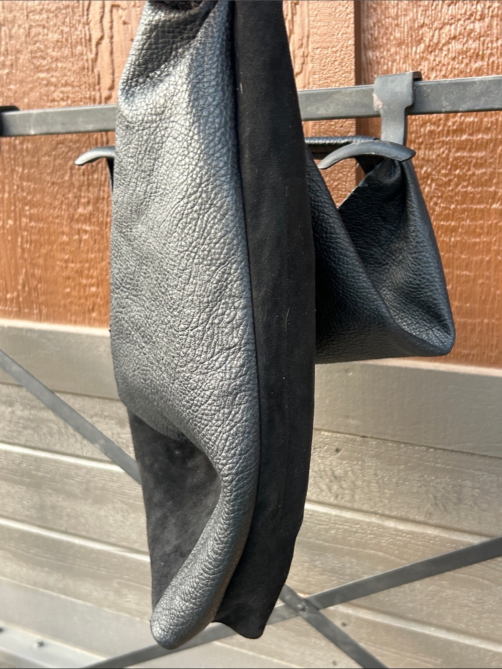 Anthro ShiraLeigh Womens Arden Vegan Slouchy Tote Handbag Black - Picture 14 of 14